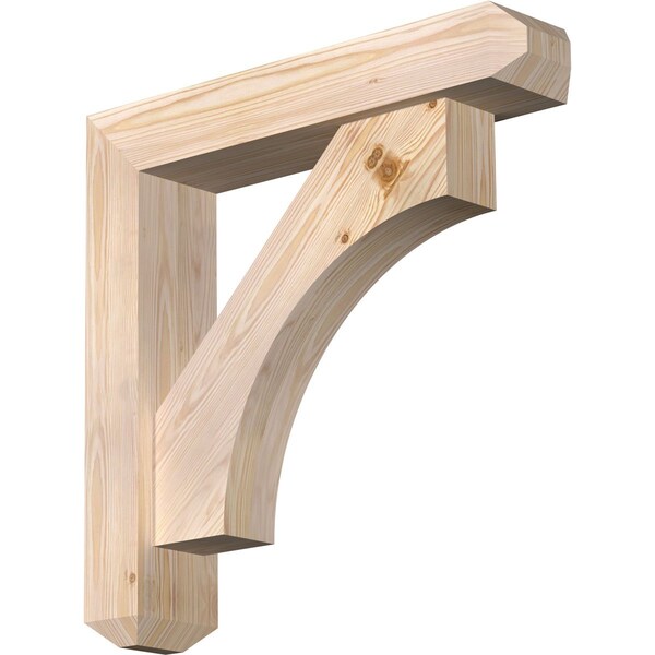 Ekena Millwork Westlake Craftsman Smooth Bracket w/ Offset Brace, Douglas Fir, 5 1/2"W x 26"D x 26"H BKT0604X26X26WTL04SDF - main